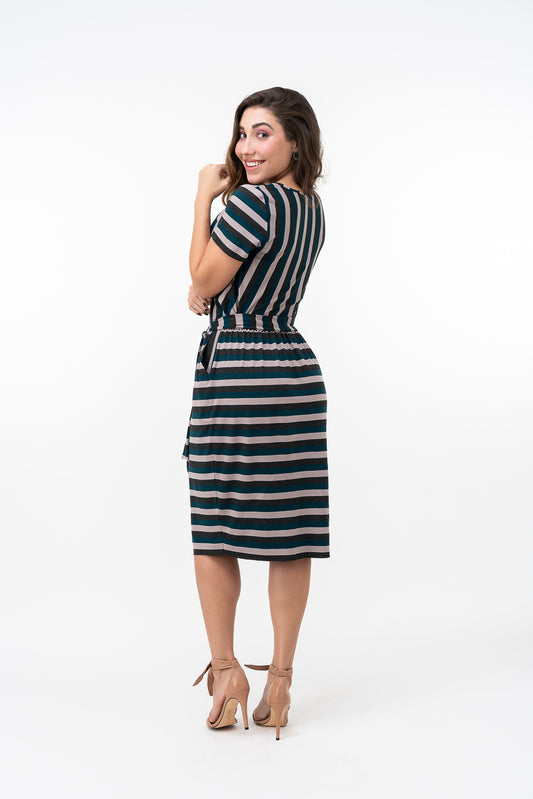 Vestido Midi de Malha Confortável