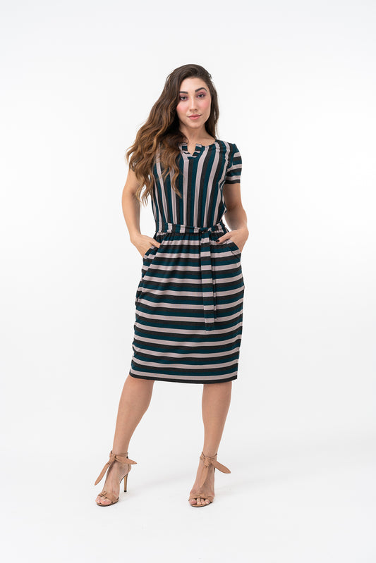 Vestido Midi de Malha Confortável
